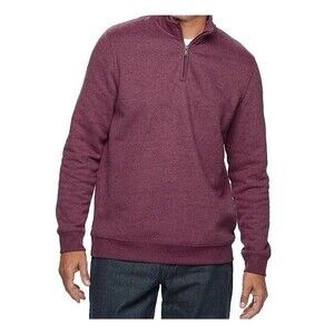 CROFT & BARROW Easy-Care Extra Soft 1/4-Zip Fleece Pullover Men’s Size XL Fig